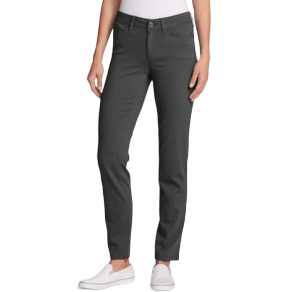 Eddie Bauer Grey Elysian Slightly-Curvy High-Rise Slim Straight Pant - Picture 3 of 16